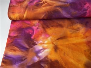 Poplin - unik batik i lilla, pink og orange